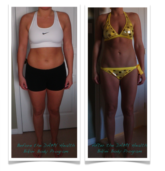 J Before and After the Bikini Body Program by Amy Layne