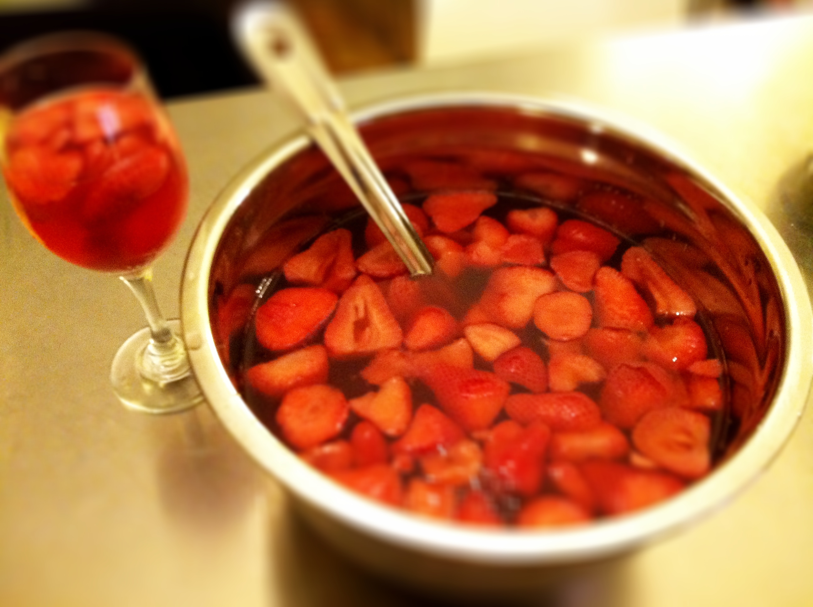 Healthy Strawberry Ginger Sangria