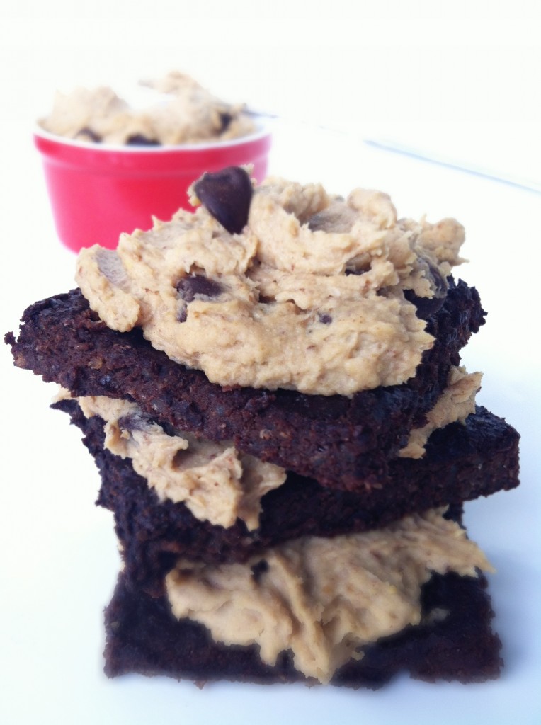 quinoa brownies with cookie dough hummus