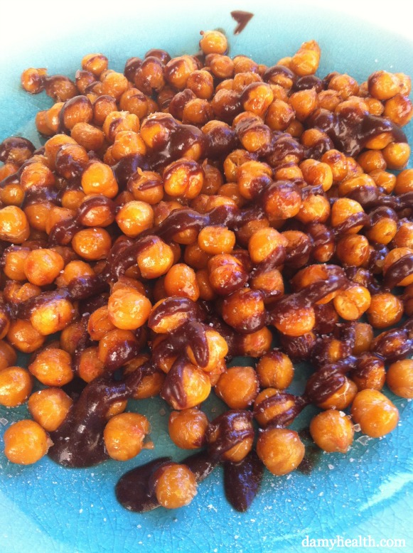 Roasted Chocolate Covered Chickpeas