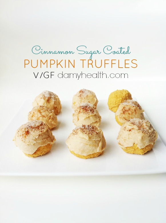 Pumpkin Cheesecake truffles with cinnamon sugar coating1