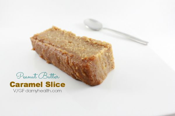 raw vegan peanut butter caramel slice2