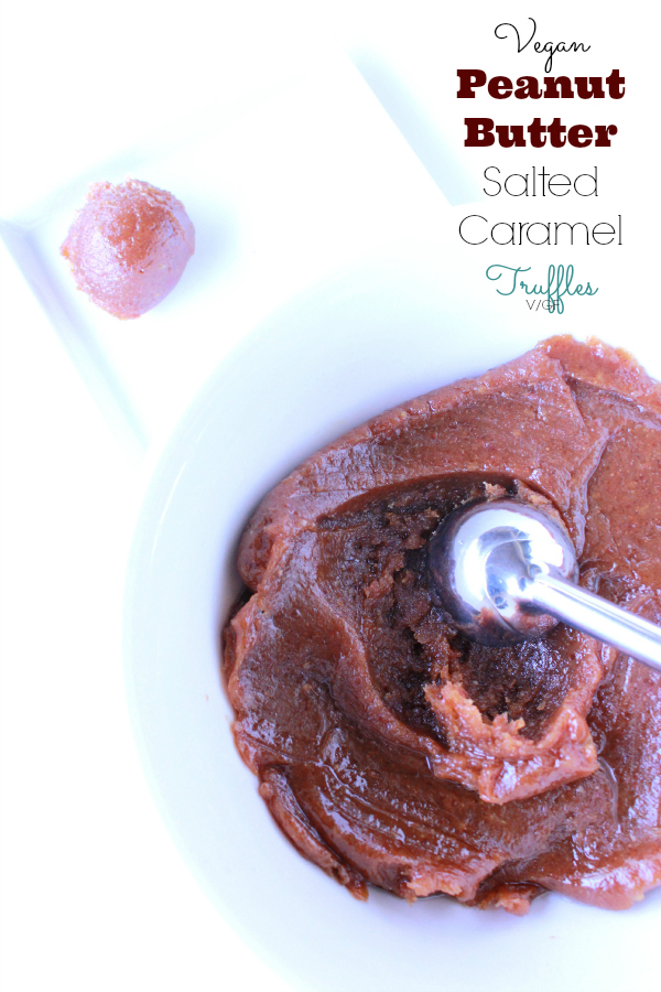 Vegan Peanut Butter Salted Caramel Truffles
