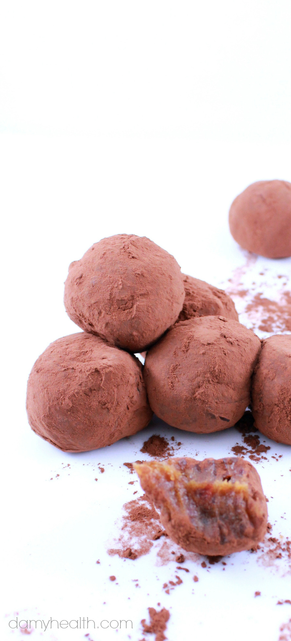 Vegan Peanut Butter Salted Caramel Truffles