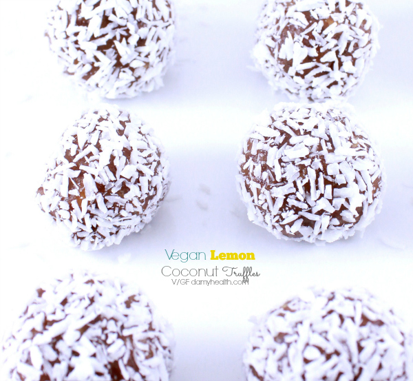 Vegan Lemon Coconut Truffles