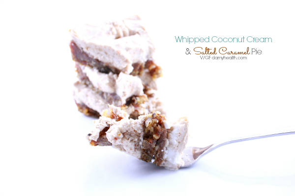 Whipped Coconut Cream & Salted Caramel Pie