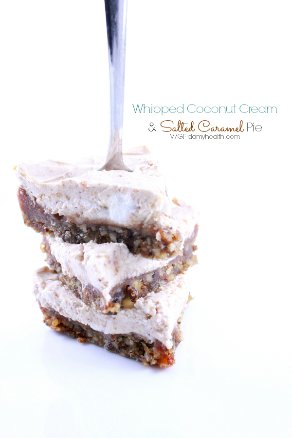 Whipped Coconut Cream & Salted Caramel Pie