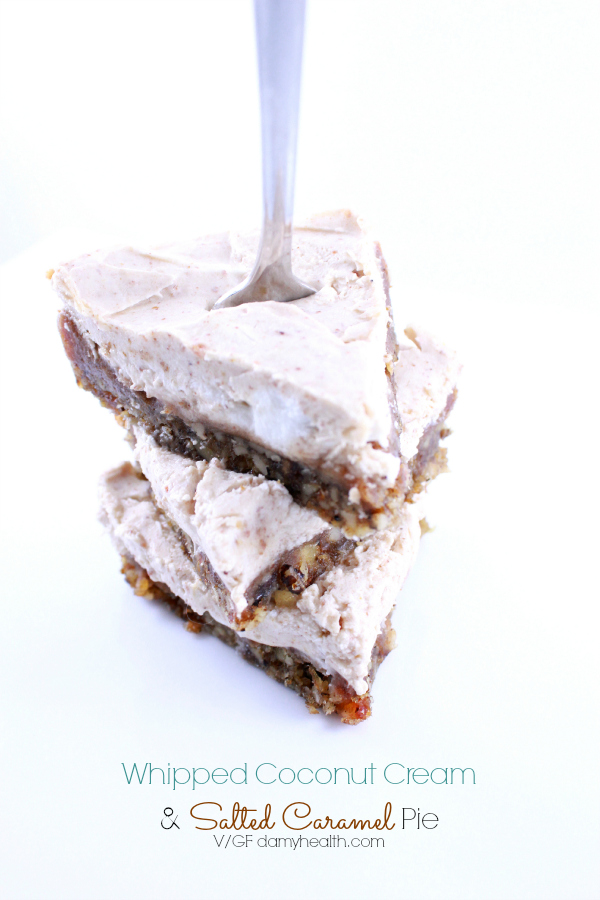 Whipped Coconut Cream & Salted Caramel Pie