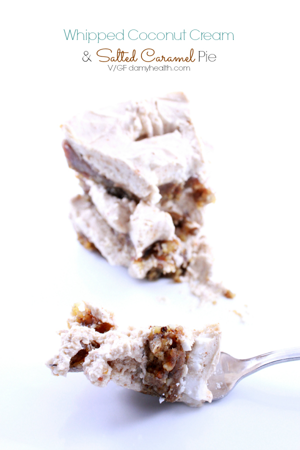 Whipped Coconut Cream & Salted Caramel Pie
