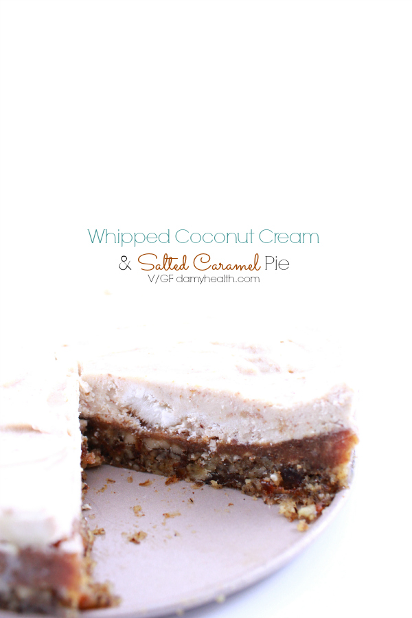 Whipped Coconut Cream  & Salted Caramel Pie