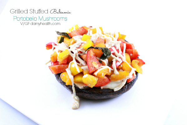 Grilled Stuffed Balsamic Portobello Mushrooms