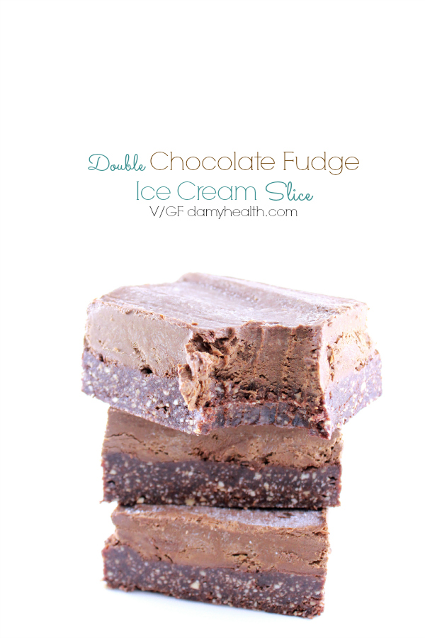 double chocolate fudge slice