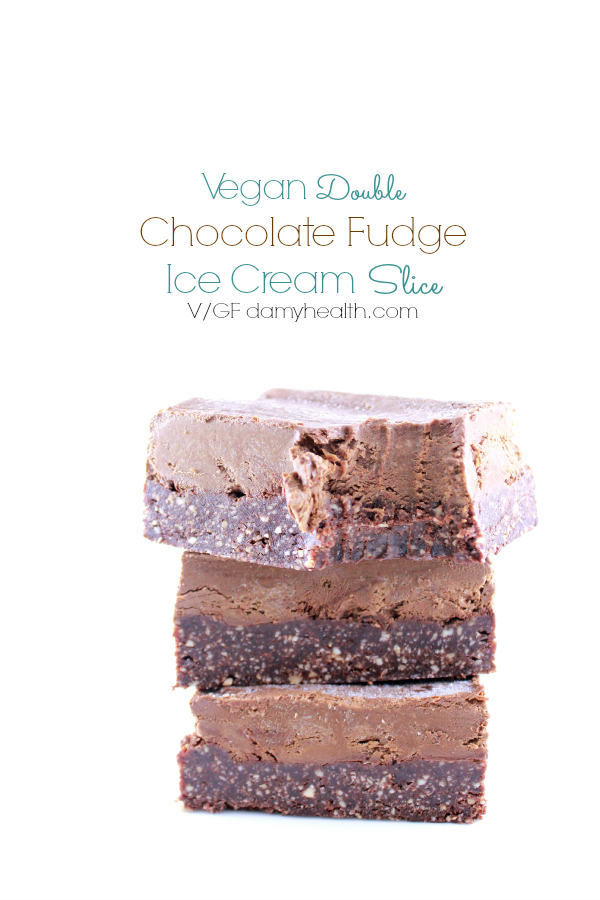 double chocolate fudge slice