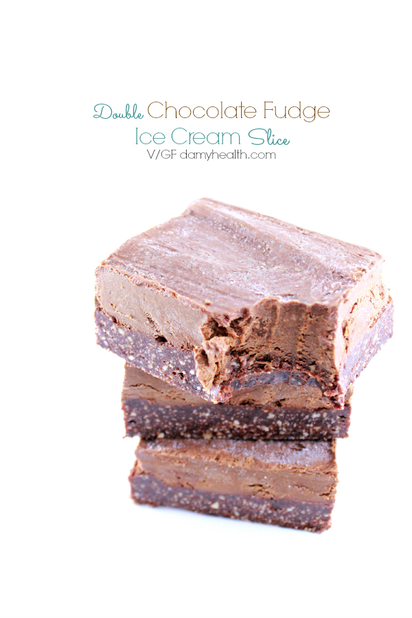 double chocolate fudge slice