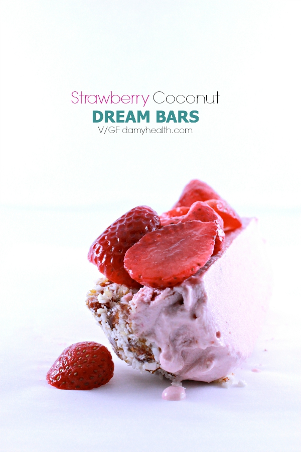 Strawberry Coconut Dream Bars Vegan