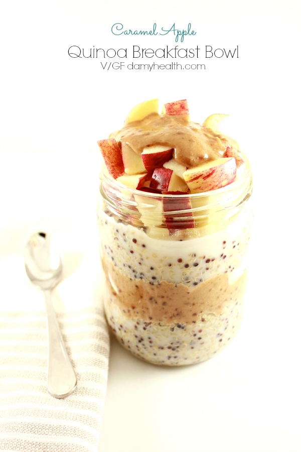 Caramel Apple Quinoa Breakfast Bowl
