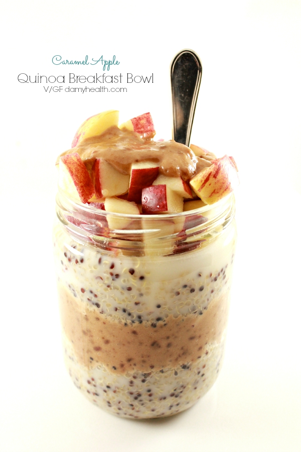 Caramel Apple Quinoa Breakfast Bowl