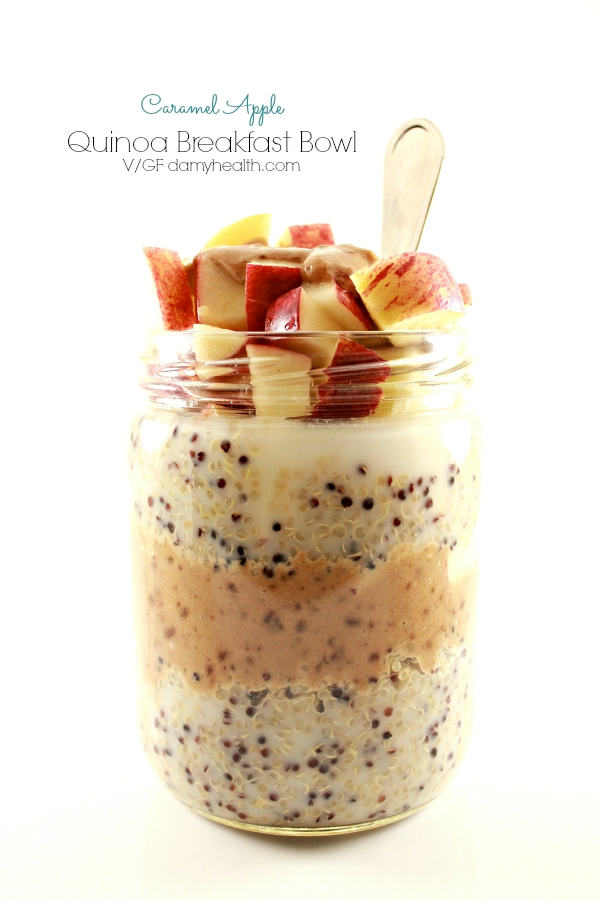 Caramel Apple Quinoa Breakfast Bowl