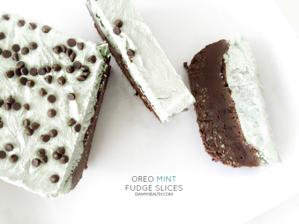 Vegan Oreo Mint Chip Slices