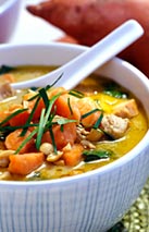 Thai Sweet Potato and Chicken Soup