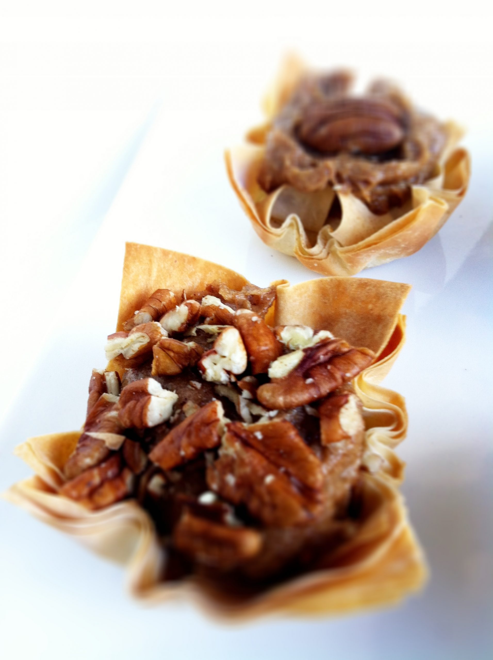 Skinny Pecan Pie Phyllo Tarts