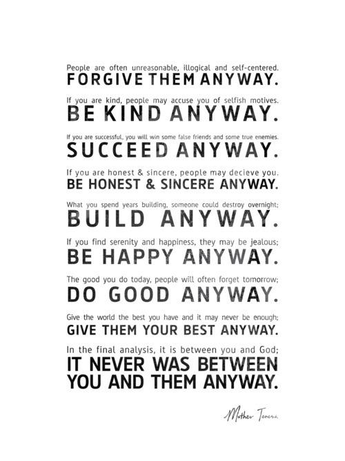 Do Good Anyway…