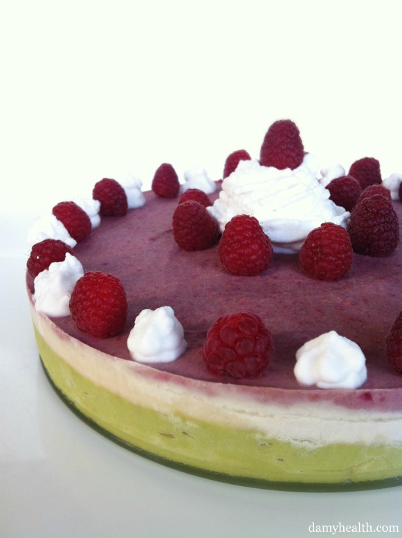 Three Layer Spring Ice Cream Cake (Dairy Free)