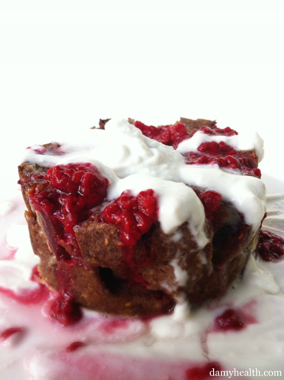 raspberry bread pudding