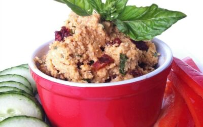 Raw Sundried Tomato and Basil Cashew Cheese