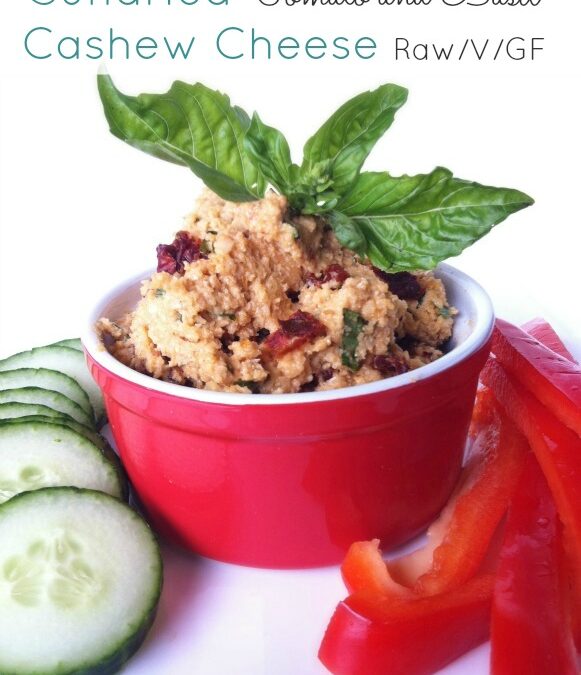 Raw Sundried Tomato and Basil Cashew Cheese