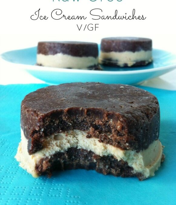 Raw Oreo Ice Cream Sandwiches