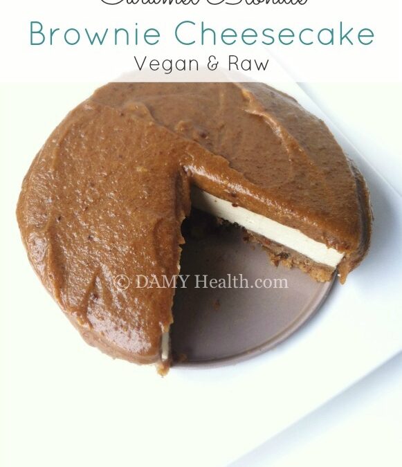 Caramel Blondie Brownie Cheesecake (Vegan/Raw)