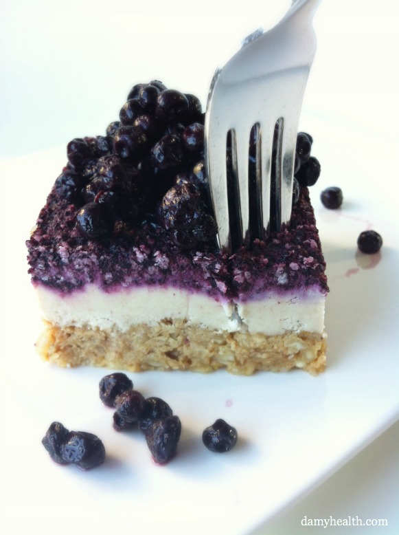 No-bake Clean Eating Blueberry Cheesecake