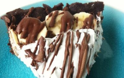 Healthy Chocolate Banana Cream Pie (GF, Raw and Vegan)