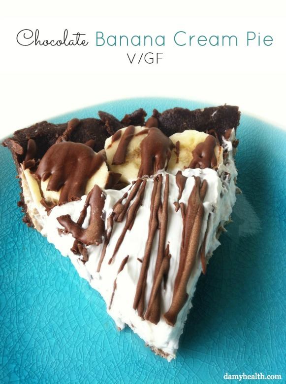 Vegan Healthy Chocolate Banana Cream Pie