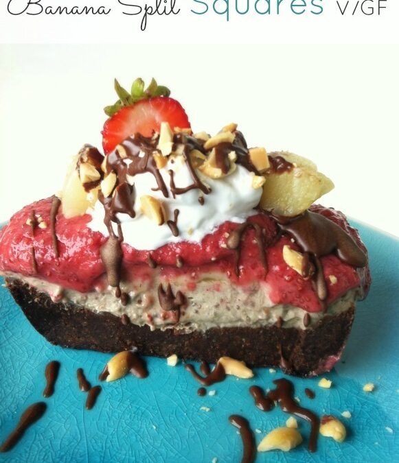 The Best Healthy Banana Split Squares