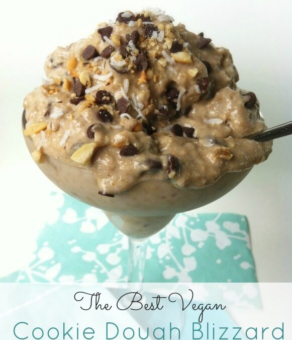 The Best Vegan Cookie Dough Blizzard (and Cake)