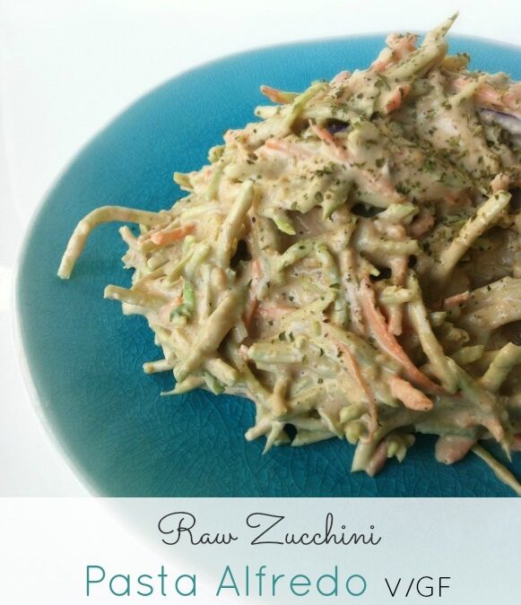 Raw Zucchini Pasta Alfredo