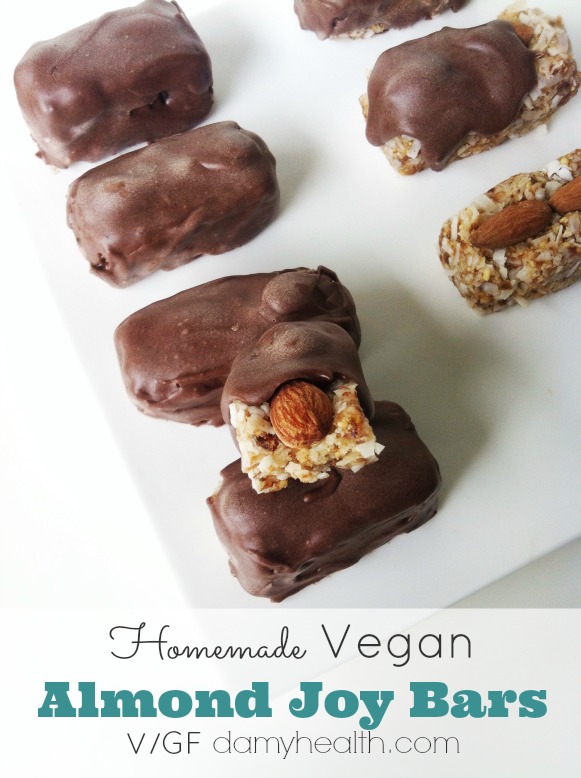 Homemade Raw Vegan Almond Joy & Mounds Chocolate Bars1