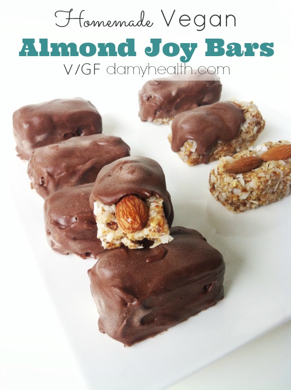 Homemade Vegan Almond Joy & Mounds Chocolate Bars1