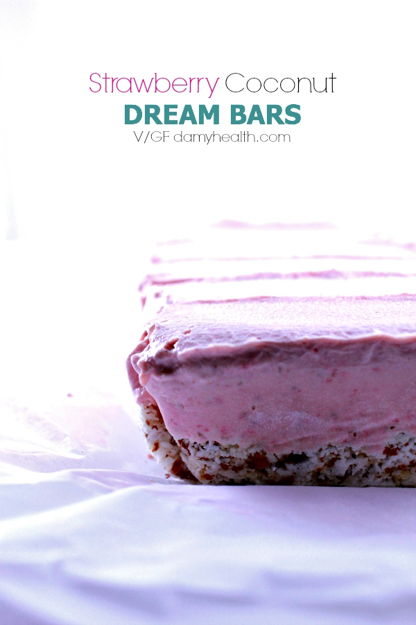 Strawberry Coconut Dream Bars Vegan