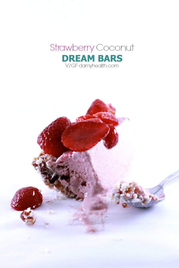 Strawberry Coconut Dream Bars Vegan