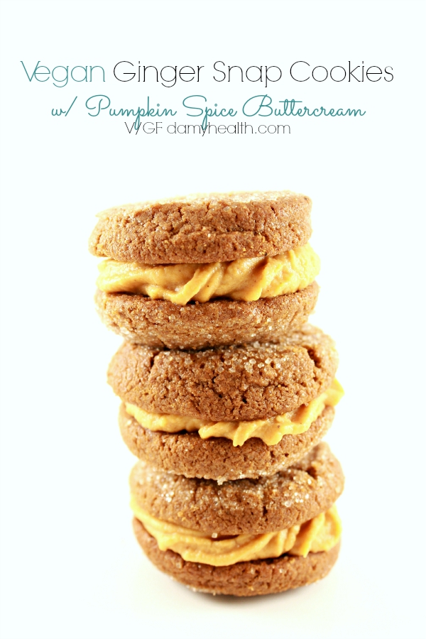 Vegan Ginger Snap Cookies with Pumpkin Spice Buttercream
