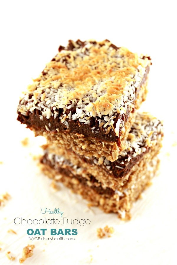 Healthy Chocolate Fudge Oat Bars