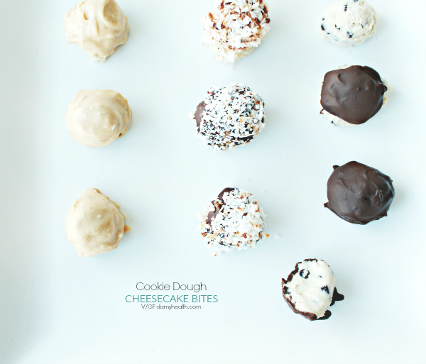 Cookie Dough Cheesecake Bites