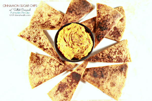 Cinnamon Sugar Chips with Salted Caramel Pumpkin Pie Dip