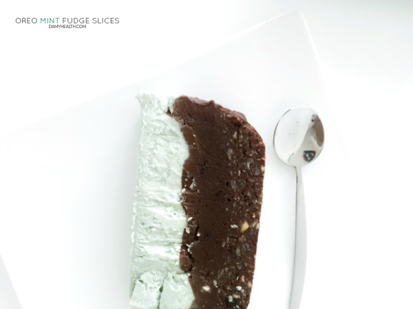 Oreo Mint Fudge Slices – #‎raw‬ ‪#‎vegan‬ & possibly my favorite treat ever.