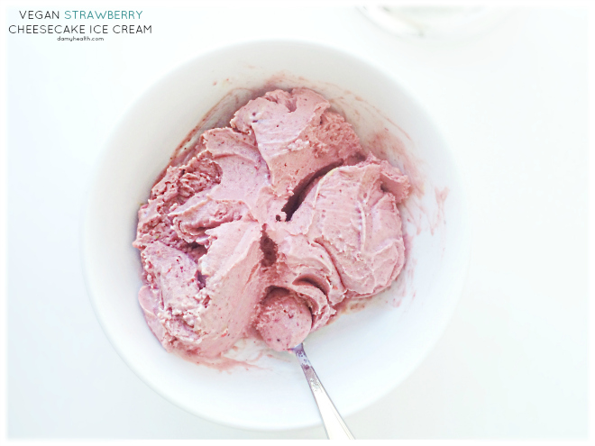 Vegan Strawberry Cheesecake Ice Cream
