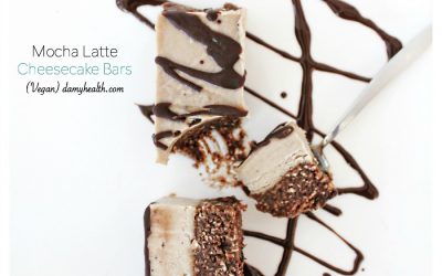 Mocha Latte Cheesecake Bars (Vegan)