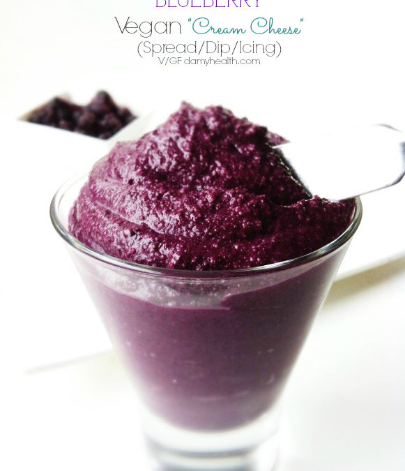 Blueberry & Strawberry Vegan Cream Cheese (Spread, Dip, Icing)